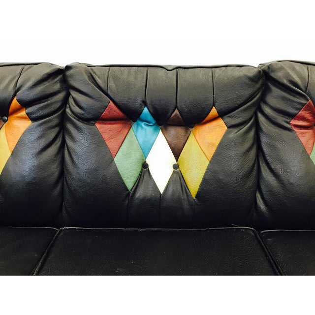Retro MidCentury Black Diamond Back Sofa Chairish