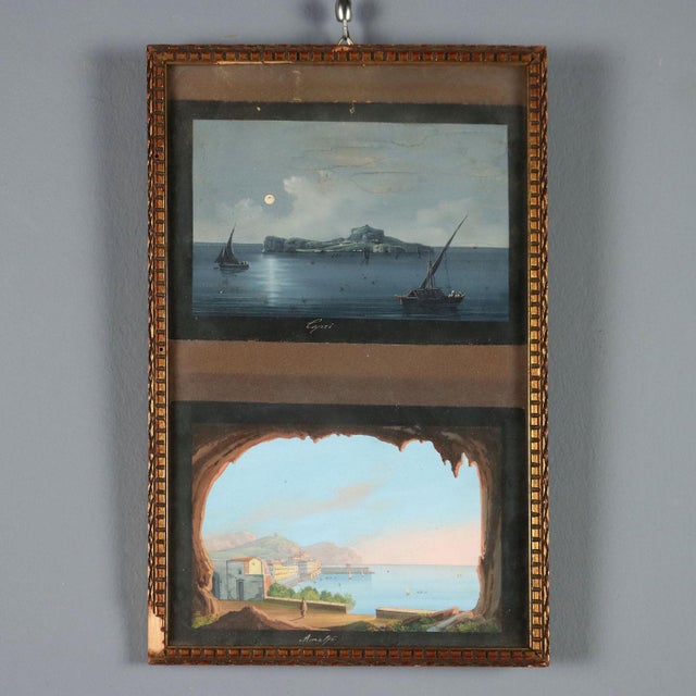 Unknown, Neapolitan School, Capri and Amalfi, Gouache on Paper For Sale - Image 12 of 12