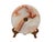 9.75" Natural White Brown Onyx Stone Round Fengshui Home Decor Display For Sale - Image 9 of 16