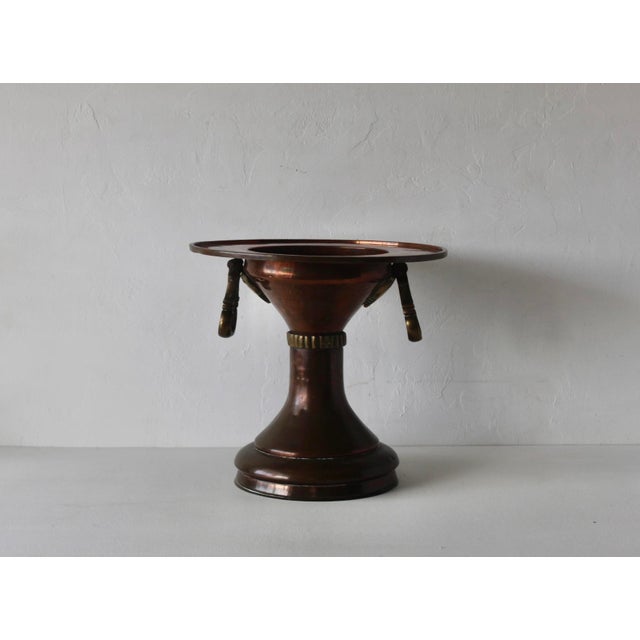 Mid 20th Century Vintage Ottoman Turkish Style Copper Brass Brazier Planter Side Table For Sale - Image 5 of 14