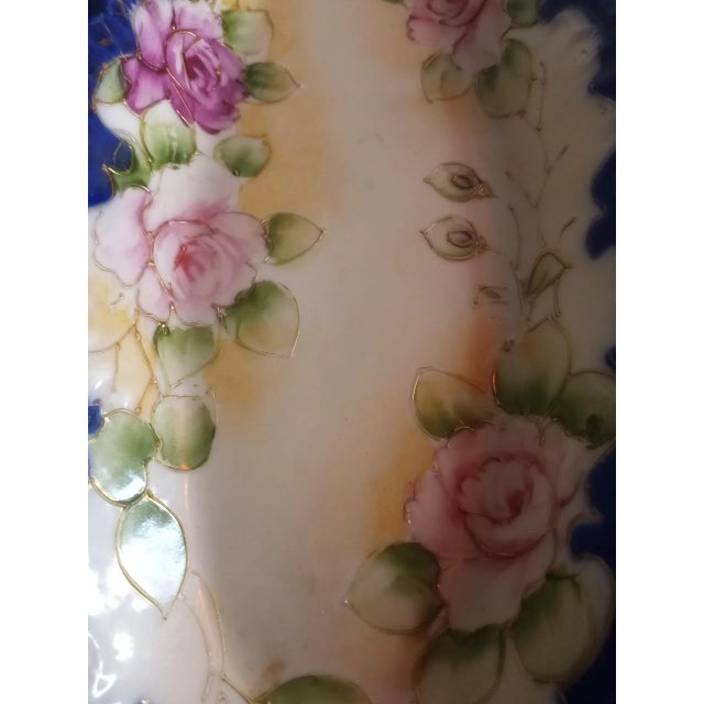 1960s 1960s Vintage Hand-Painted Oval Platter For Sale - Image 5 of 6