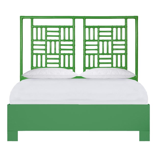 Finn Standard Bed Queen - Bright Green For Sale