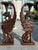 19th Century Rare Monumental Pair of Hand-Carved Griffin Pedestal Stands in Dark Wood For Sale - Image 4 of 12