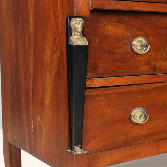 Empire Chest of Drawers in Walnut For Sale - Image 4 of 12
