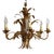 Gilded Metal 6-Light Chandelier by Hans Kögl, 1970s For Sale