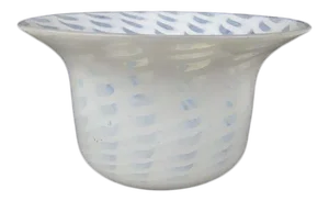 White and Clear Opaline Swirl Finger Bowls French 1830's