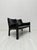 Vintage Italian CAB 414 2-Seater Sofa in in Black Leather by Mario Bellini for Cassina, 1980s For Sale - Image 10 of 10