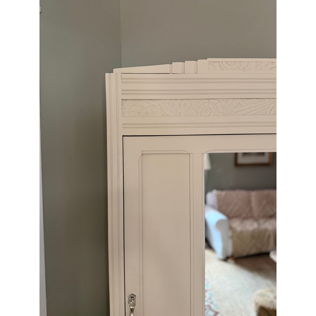 Parisian Art Deco Style Wooden Wardrobe, 1930s-1940s For Sale - Image 9 of 14