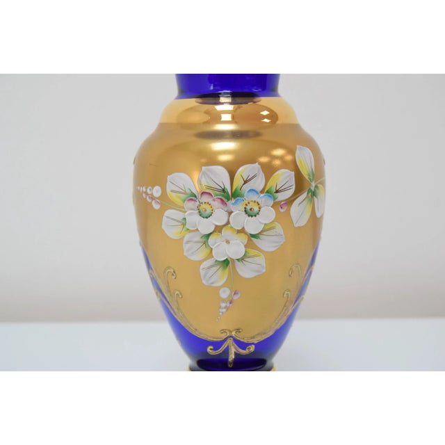 Mid-Century Modern Mid-Century Handmade Gilt Vase by Novo Borske Sklo, 1960s For Sale - Image 3 of 9