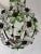 French Green Flower Ball Crystal Prisms Maison Baguès Style Chandelier, 1920s For Sale - Image 6 of 9