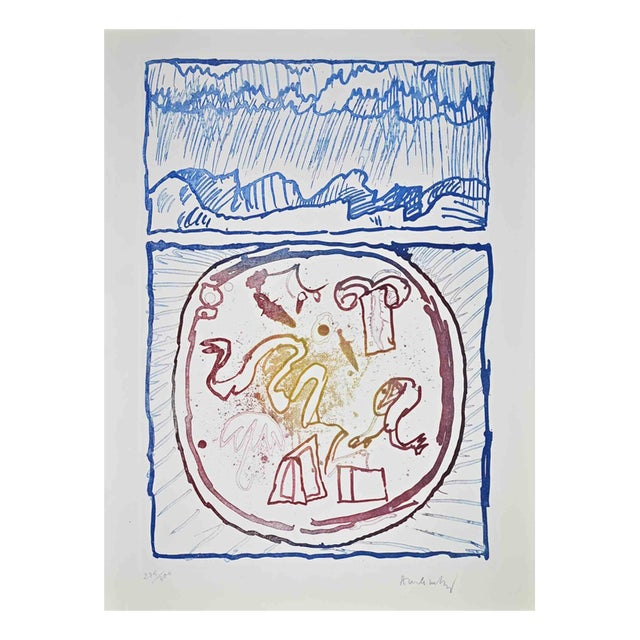 Pierre Alechinsky, Composition, Etching, 1969 For Sale