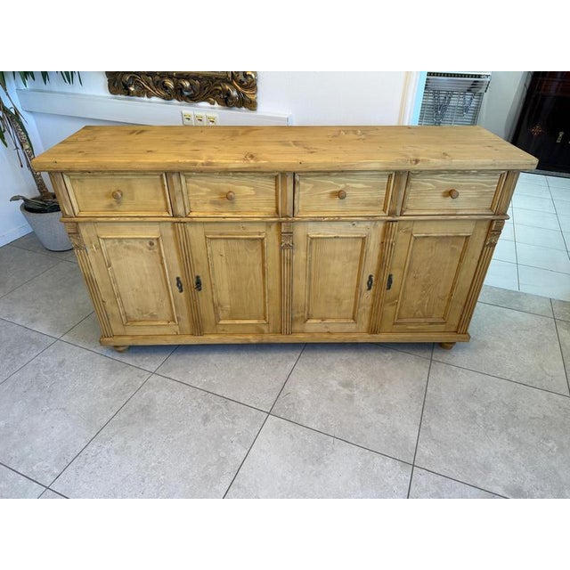 Rustic Farmhouse Chest of Drawers in Spruce Wood For Sale - Image 15 of 16