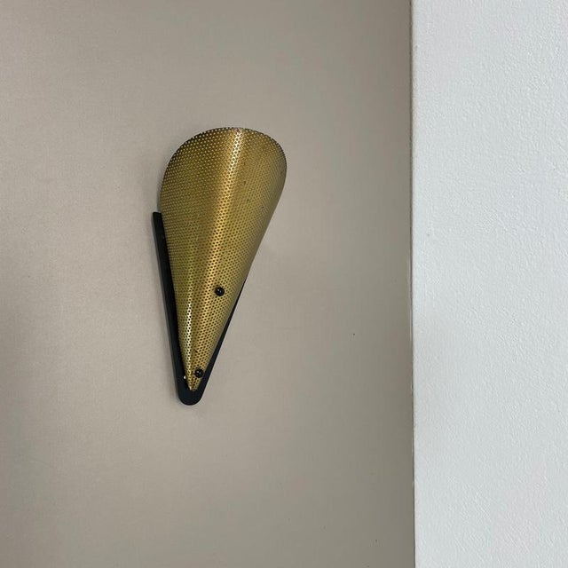 Hole Pattern Theatre Wall Light in the style of Mategot, France, 1950s For Sale - Image 3 of 14