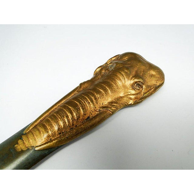 Art Nouveau Bronze Figurative Letters Opener, 1890s For Sale - Image 3 of 5