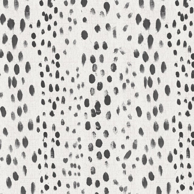 Slipcover Dining Chair in Linen Leopard Ink For Sale In Chicago - Image 6 of 8