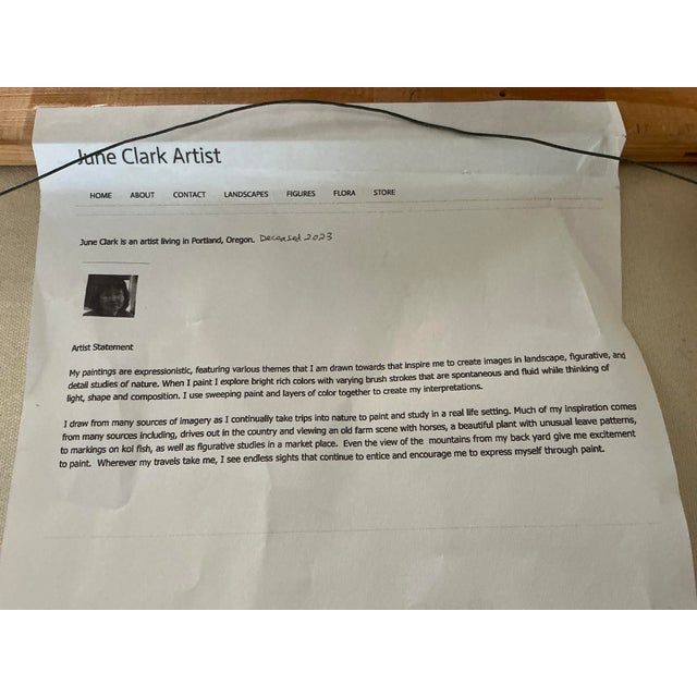 1990s Original Botanical Painting by June Clark For Sale - Image 4 of 5