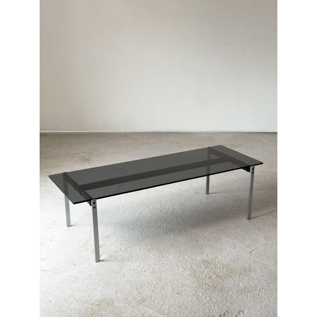 Robin Day Alpha Coffee Table in Smoked Glass attributed to Robin & Lucienne Day for Hille, 1960s For Sale - Image 11 of 13