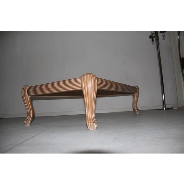 Carved and Lacquered Wooden Coffee Table, 1970s For Sale - Image 3 of 8