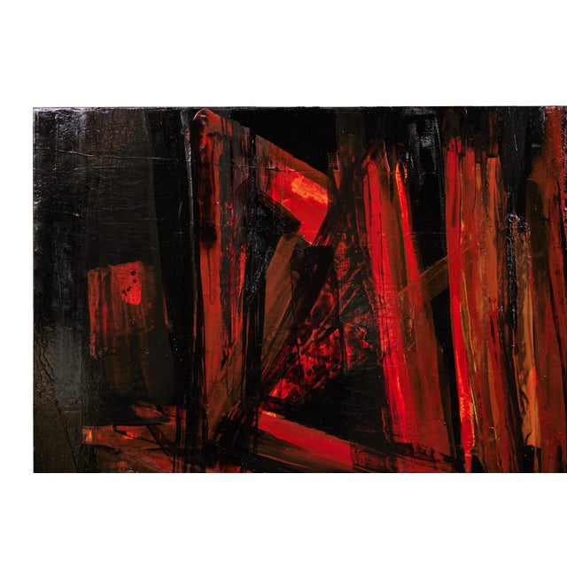 Dramatic oil and acrylic paint on canvas by Graciela Garza. Signed and dated on the back March 2022. She was born into a...