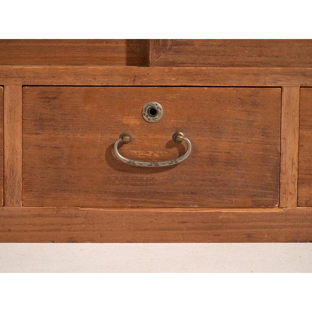 Antique Low Tansu Sliding Door Closet For Sale - Image 9 of 13