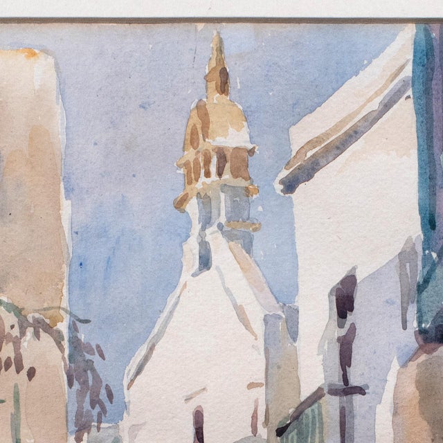 1970s Vintage Watercolour Painting, Mykonos, English School, Art, Picture, Fa Dolding For Sale - Image 5 of 10