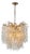 Aloadecor 11-Light 22'' Modern Branch Chandelier With Glass Leaves in Painted Brass for Dining Room and Entryway For Sale