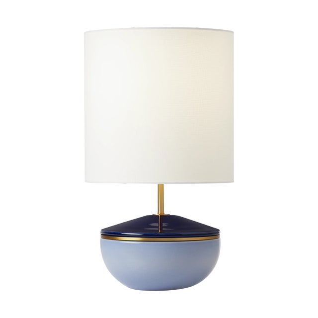 2020s Kate Spade New York by Visual Comfort Studio Cade Medium Table Lamp in Polar Blue For Sale - Image 5 of 5