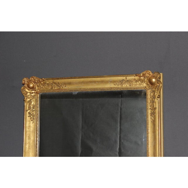 Antique Mirror in Gilded Stucco, 1800s For Sale - Image 5 of 14