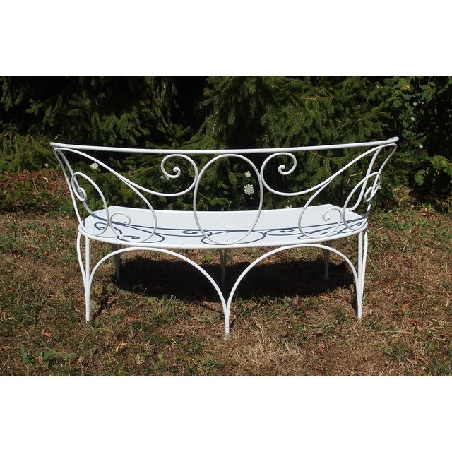 1920s Wrought Iron Garden Bench, 1920s For Sale - Image 5 of 13