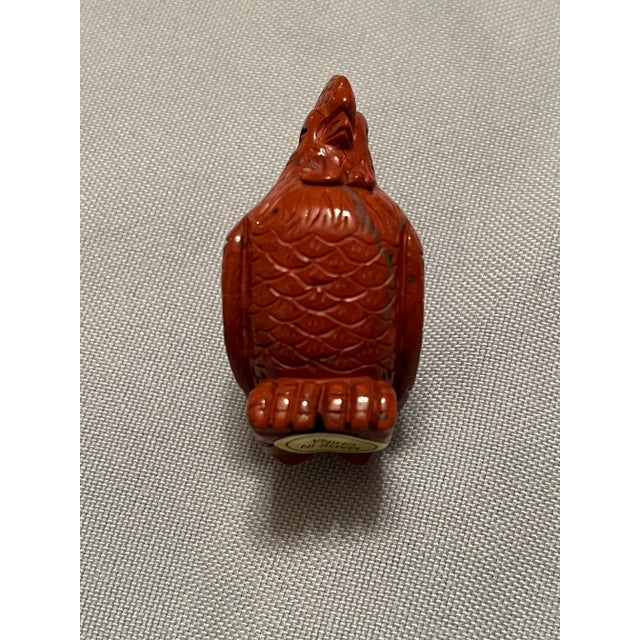 Stone 2010s Rooster Chicken Figurine, Red Jasper, Hand Carved, China For Sale - Image 7 of 12