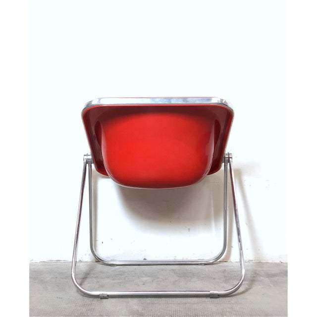 Red Plona Armchairs by Giancarlo Piretti for Anonima Castelli, Italy, 1970s For Sale - Image 6 of 15