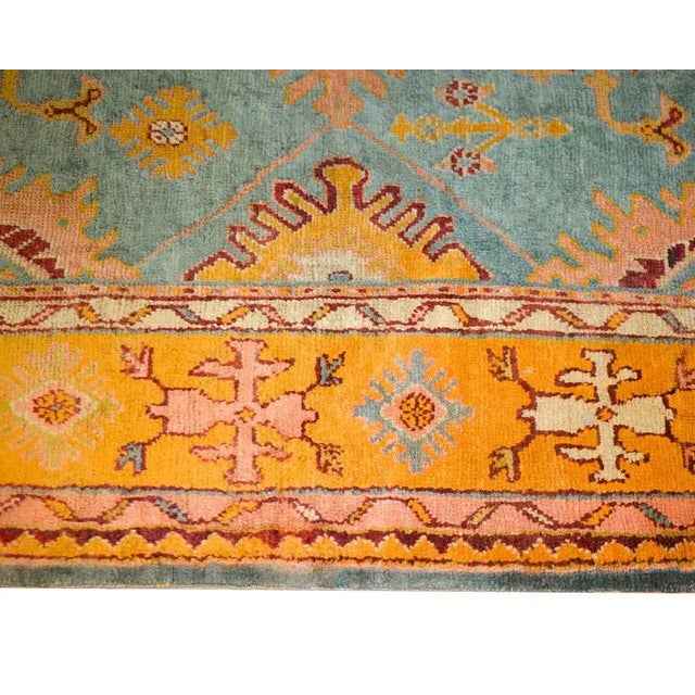 Textile Early 20th Century Turkish Oushak Rug For Sale - Image 7 of 13