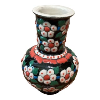 1970s Vintage Turkish Miniature Vase by Marmara Gini Kutahya Hand Painted, Turkey For Sale