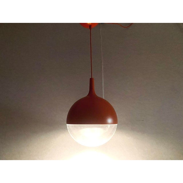Vintage Space Age Orange Väster Pendant Light by Knut Hagberg for Ikea, Sweden For Sale - Image 9 of 15