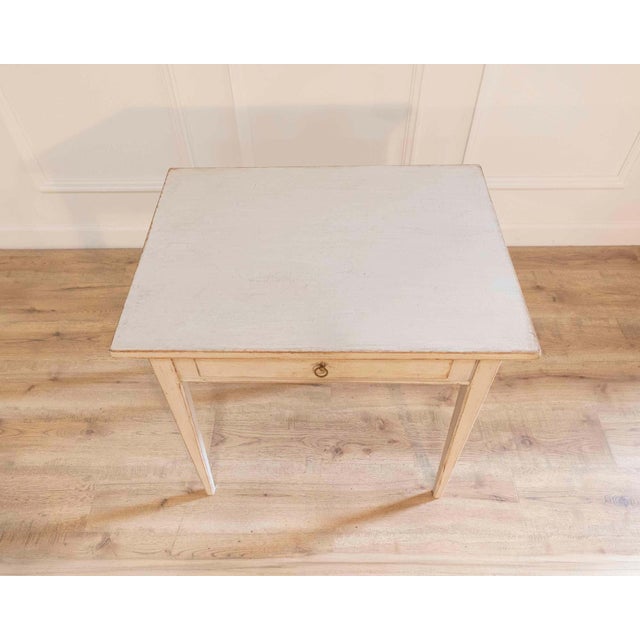 Wood 19th Century Swedish Desk, Painted Wood, Antique Design, Circa 1890 For Sale - Image 7 of 8