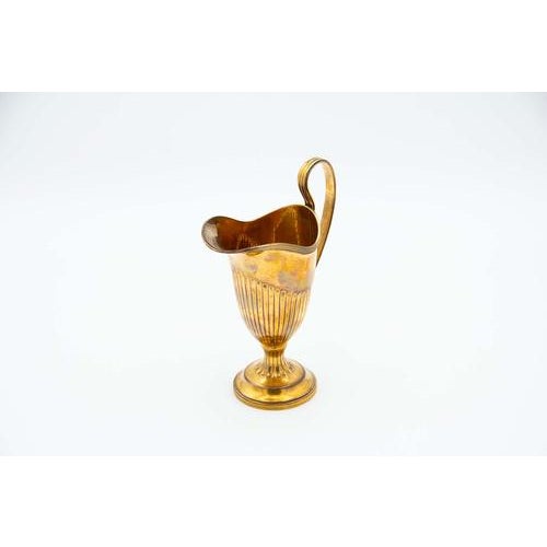 Creamer in Fluted Silver with Gold Trim, in Very Good conditions. Designed 1920 to 1949 This piece has an attribution...