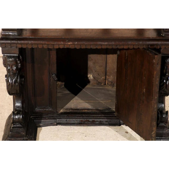 18th Century Italian Wooden Carved Round about Chair For Sale - Image 10 of 11