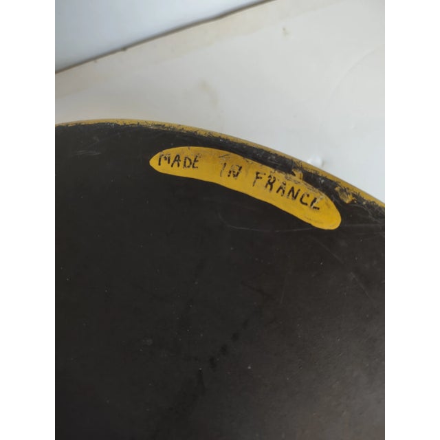 French French Black and Gold Hand Painted Oval Monteith Form Tole Cachepot For Sale - Image 3 of 6