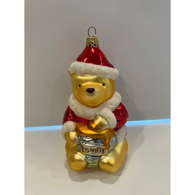 Glass 1997 Pooh Bear Glass Ornament For Sale - Image 7 of 9