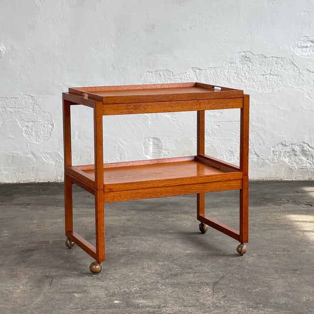 Mid-Century Modern 2-Tier Trolley from White and Newton, 1960s, Set of 3 For Sale - Image 3 of 10