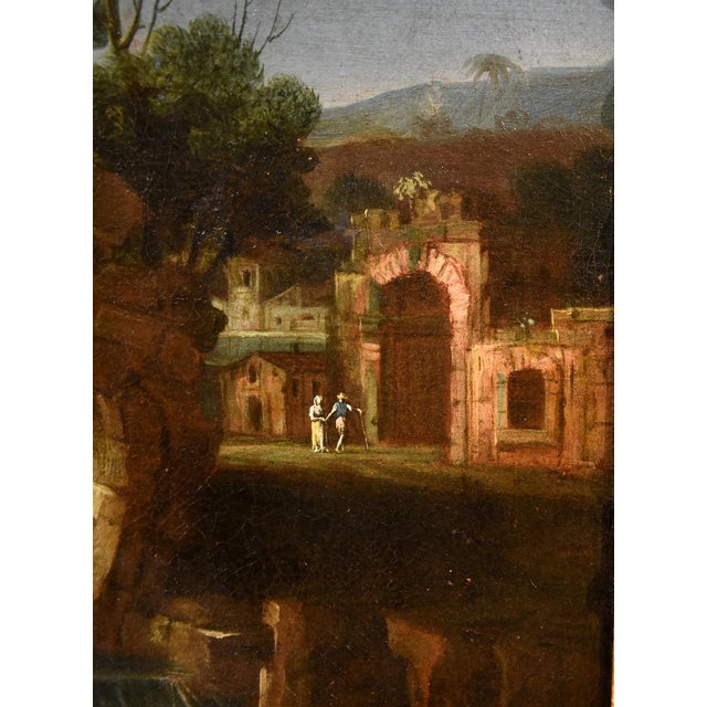 Circle of Paolo Anesi, Landscape, 1740, Oil on Canvas For Sale - Image 9 of 17