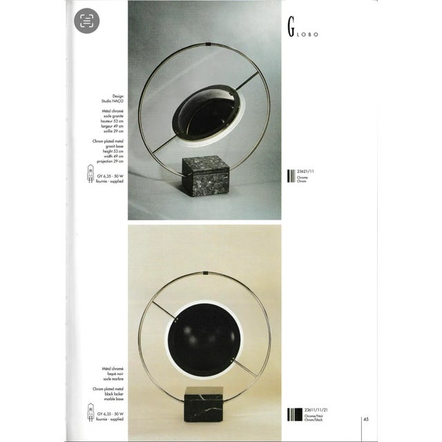 Globe Table Lamp by Lucien Gau for Studio Naço, 1980s For Sale - Image 4 of 6