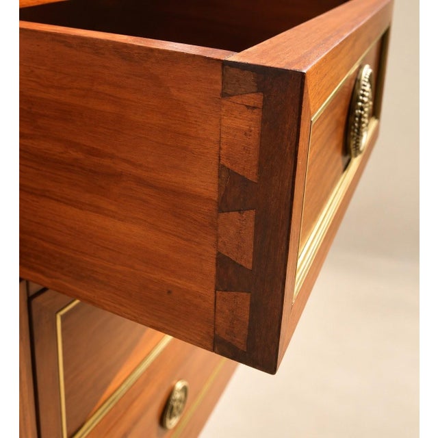 1980s Louis XVI Chest of Drawers in Cherry Wood by Gaston Boulay, 1984 For Sale - Image 5 of 6