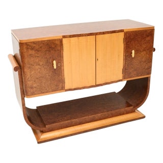 Art Deco Burr Walnut and Sycamore Sideboard, 1930s For Sale