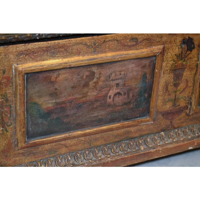 Italian Early 19th Century Italian Painted Coffer For Sale - Image 3 of 9