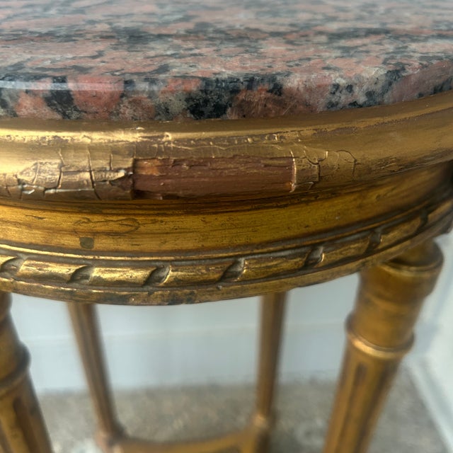 19th Century French Louis XVI Giltwood Gueridon ~ Lamp Table For Sale - Image 10 of 11