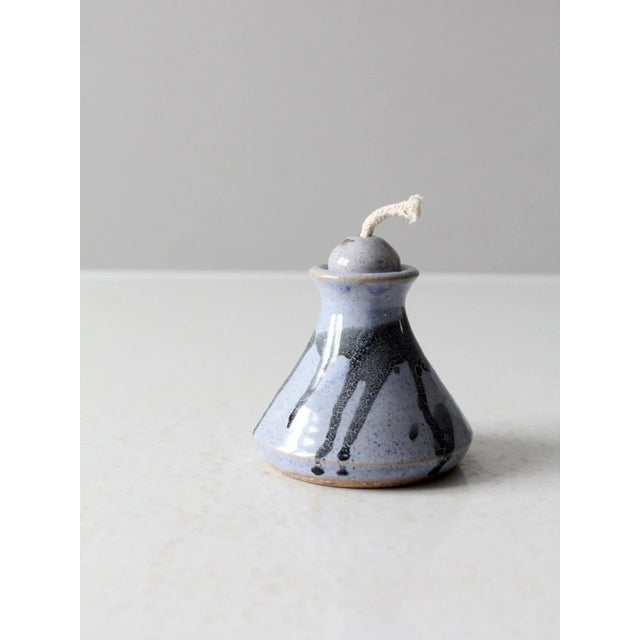Contemporary Vintage Studio Pottery Oil Candle For Sale - Image 3 of 10