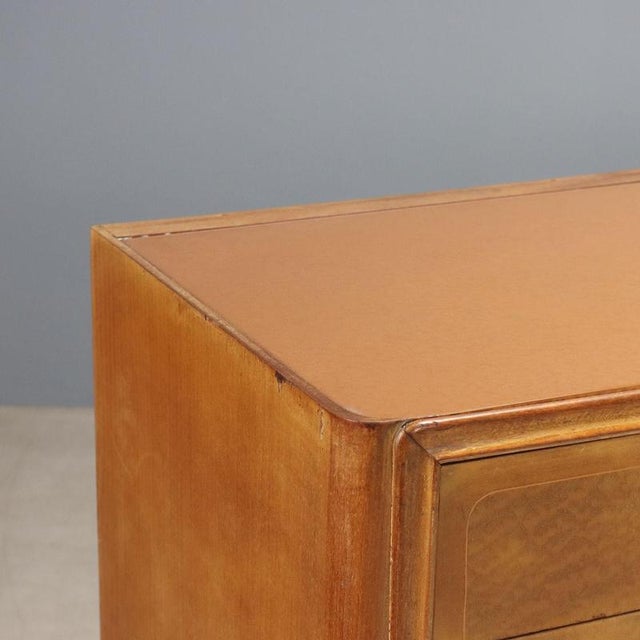 Vintage Chest of Drawers in Mahogany and Burl, 1960s For Sale - Image 4 of 10
