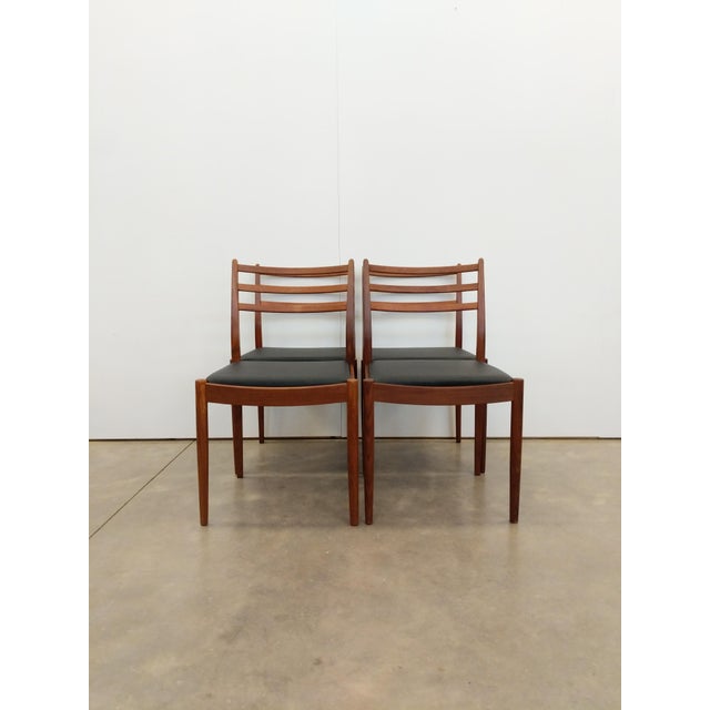 Brown Set of 4 Vintage Mid Century Modern Dining Chairs by G Plan For Sale - Image 8 of 9