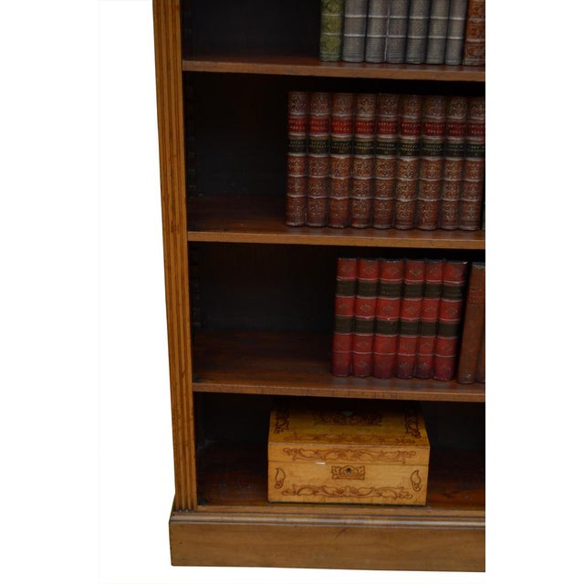 Edwardian Walnut Open Bookcase, 1900 For Sale - Image 9 of 18
